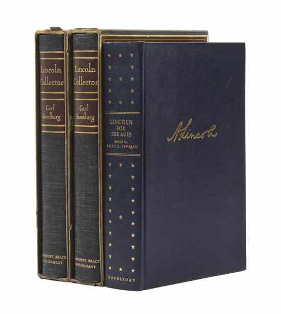 Appraisal: LINCOLN ABRAHAM SANDBURG CARL The Lincoln Collector New York Harcourt