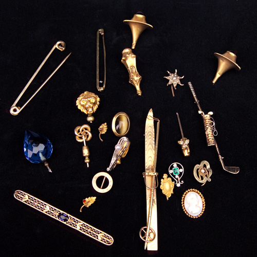 Appraisal: BAILEY BANKS BIDDLE SLOAN ETC Collection of stick pins pieces