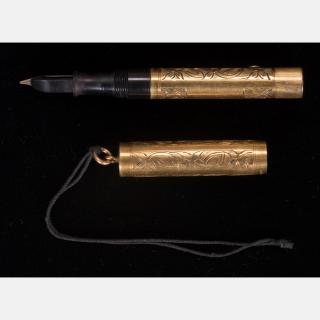 Appraisal: A Waterman's Gold Plated Fountain Pen c A Waterman's Gold