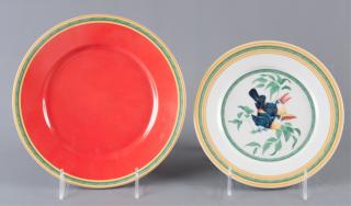 Appraisal: Hermes Toucans Porcelain Plates Two Two Hermes Toucans plates with