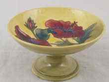 Appraisal: Moorcroft A fruit bowl on stand tube lined with hibiscus