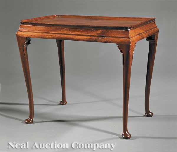 Appraisal: A Queen Anne Mahogany Tea Table th c with oblong