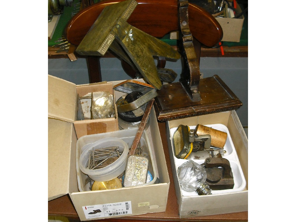 Appraisal: Various tools and spares including staking set punches and clock