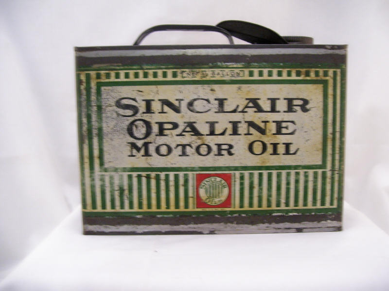 Appraisal: Sinclair Opaline Motor Oil Tin Advertising Contain Tin advertising container