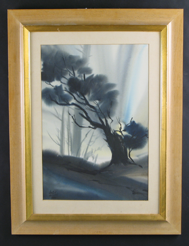 Appraisal: CHARLES MULVEY Oregon - Pastel on paper titled Misty Forest