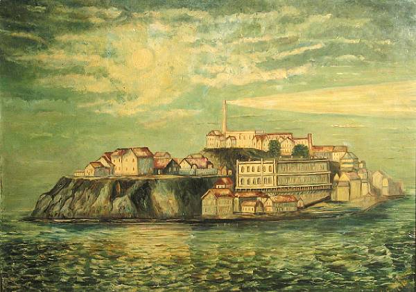 Appraisal: Louise Catherine Vallet Anderson - Alcatraz Island signed and dated