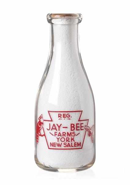 Appraisal: Jay-Bee Farms Milk Bottle Description York PA Condition Excellent Size