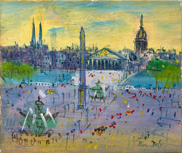 Appraisal: Jean Dufy French - Place de la Concorde signed 'Jean