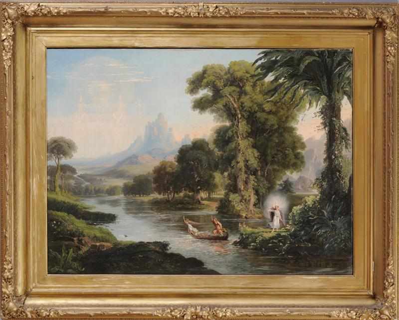 Appraisal: AFTER THOMAS COLE ''VOYAGE OF LIFE YOUTH'' Oil on canvas