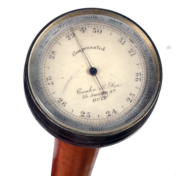 Appraisal: Cooke Son Barometer Cane Ca - A Cooke Sons barometer