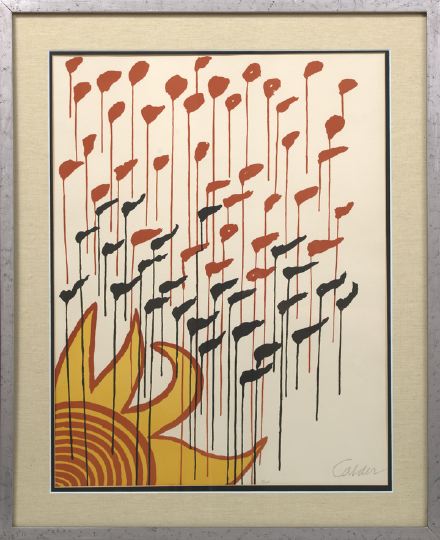 Appraisal: Alexander Calder American - Rain - lithograph in colors signed