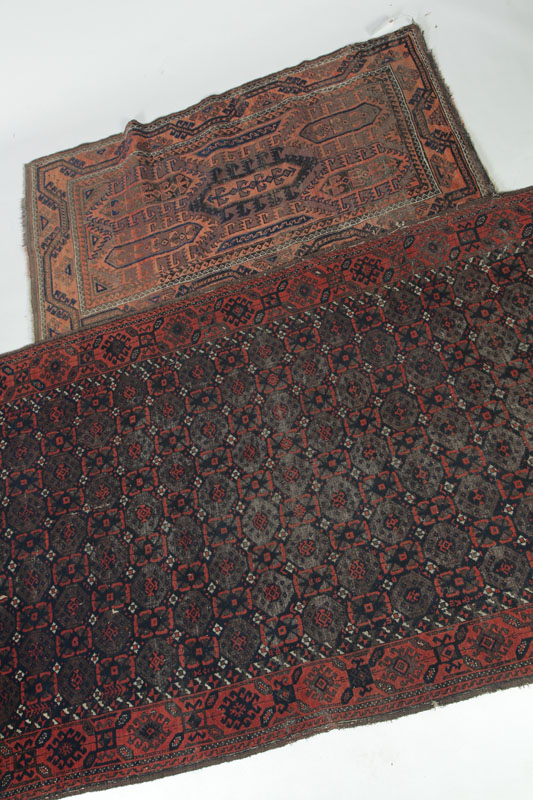 Appraisal: TWO ORIENTAL RUGS Anatolian probably Bergama early th century Hooked