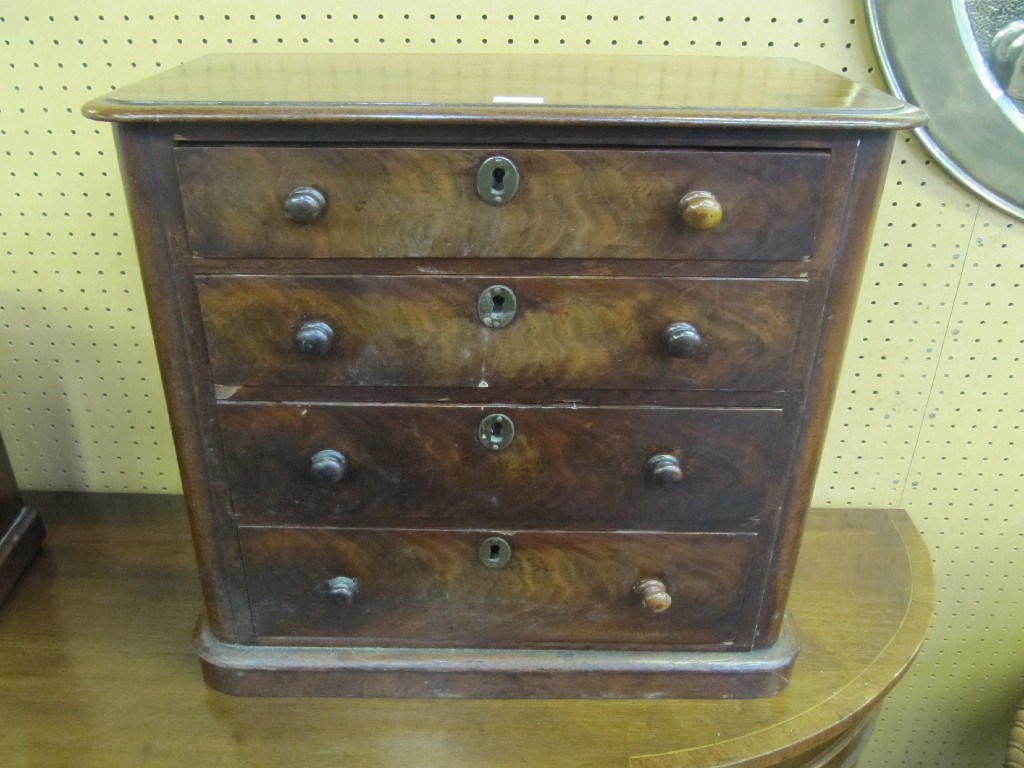 Appraisal: Victorian mahogany apprentice chest