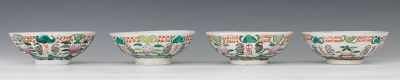 Appraisal: Lot of Four Polychrome Porcelain Bowls A lot of four