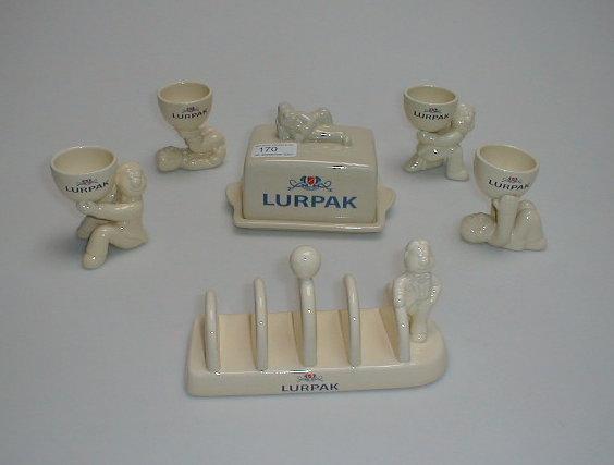 Appraisal: A small collection of Lurpak pottery breakfast items comprising toast