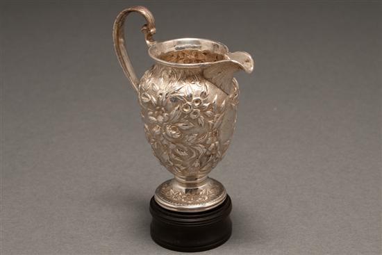 Appraisal: American repousse silver individual-size cream jug S Kirk Son Baltimore