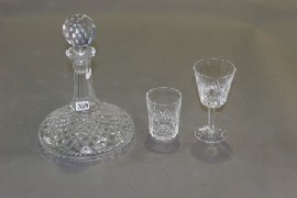 Appraisal: A collection of cut crystal and glassware including Waterford wine