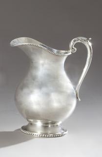 Appraisal: Mexican Sterling Water Pitcher mid th c by Vi Mexican