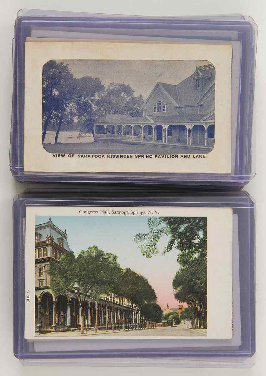 Appraisal: VIEW SARATOGA SPRINGS NOTABLE BUILDINGS early th Century postcards including