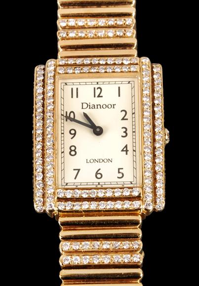 Appraisal: Dianoor London a lady's carat gold diamond wrist watch ref