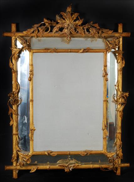 Appraisal: A Victorian giltwood marginal wall mirror circa the rectangular plate