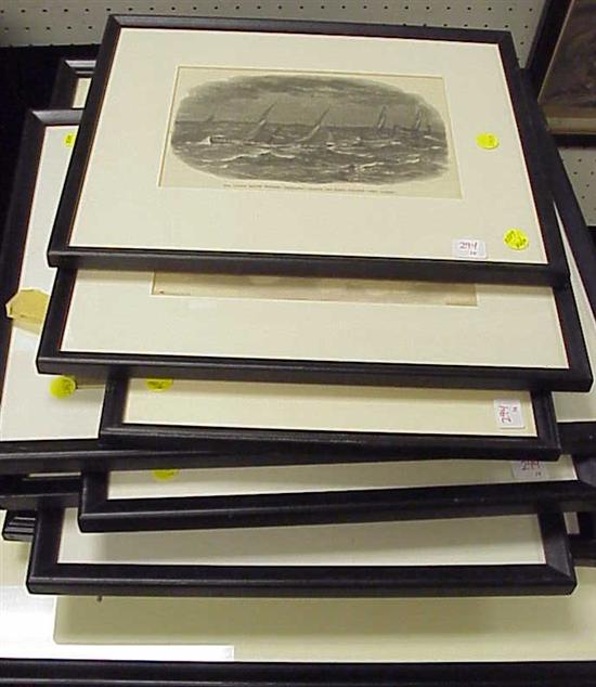 Appraisal: Ten th C wood engravings Harper's Weekly illustrations variety of