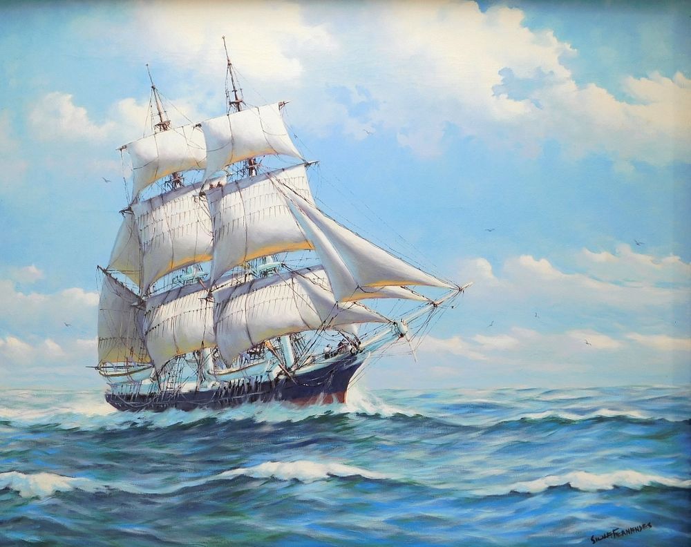 Appraisal: H Silva Fernandes Maritime Ship Painting H Silva Fernandes Massachusetts