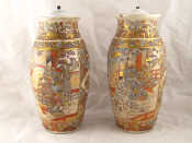 Appraisal: A pair of early th c Japanese vases decorated with