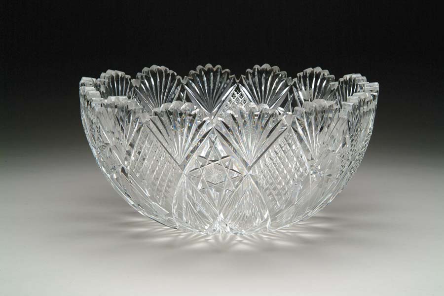 Appraisal: HAWKES CUT GLASS PUNCHBOWL Large cut glass punchbowl is cut