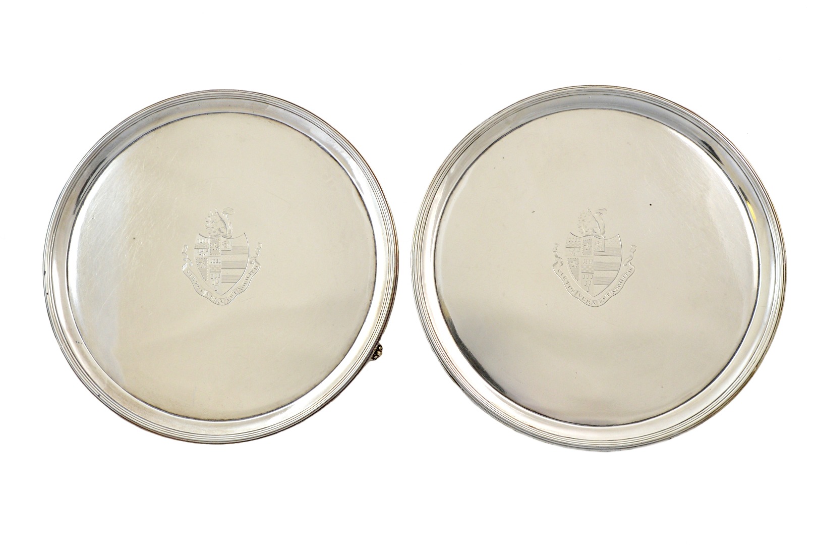 Appraisal: A pair of George III circular silver salvers James Young