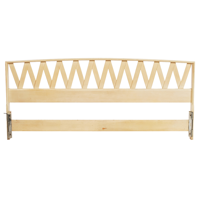 Appraisal: Paul Frankl headboard by Johnson Furniture Co king-size wood lattice-work