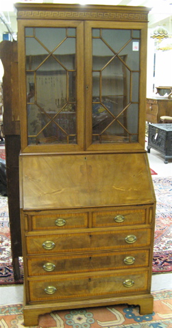 Appraisal: FEDERAL STYLE MAHOGANY SECRETARY BOOKCASE American first half of the