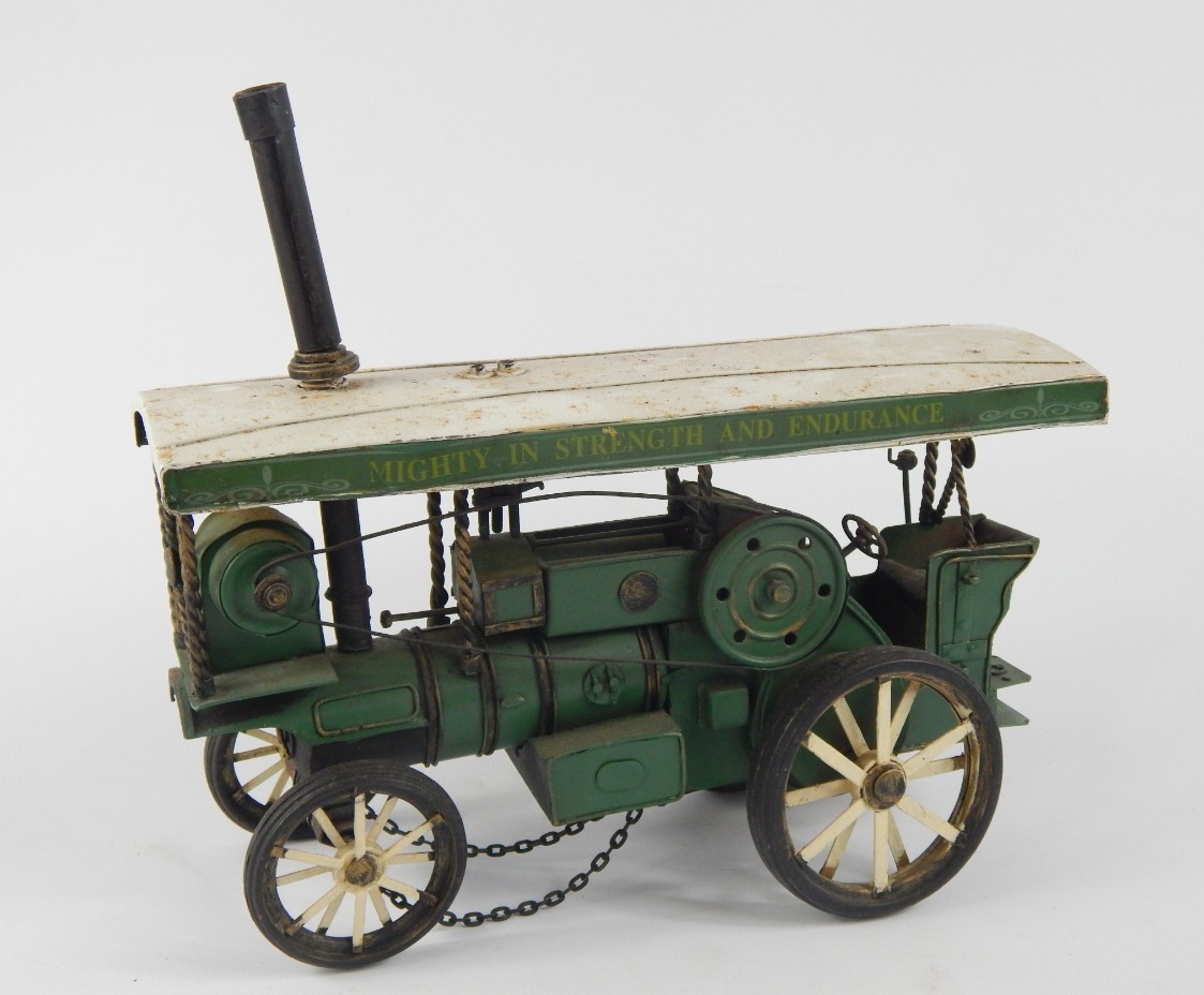 Appraisal: A scratch built Mamod style traction engine Mighty in Strength