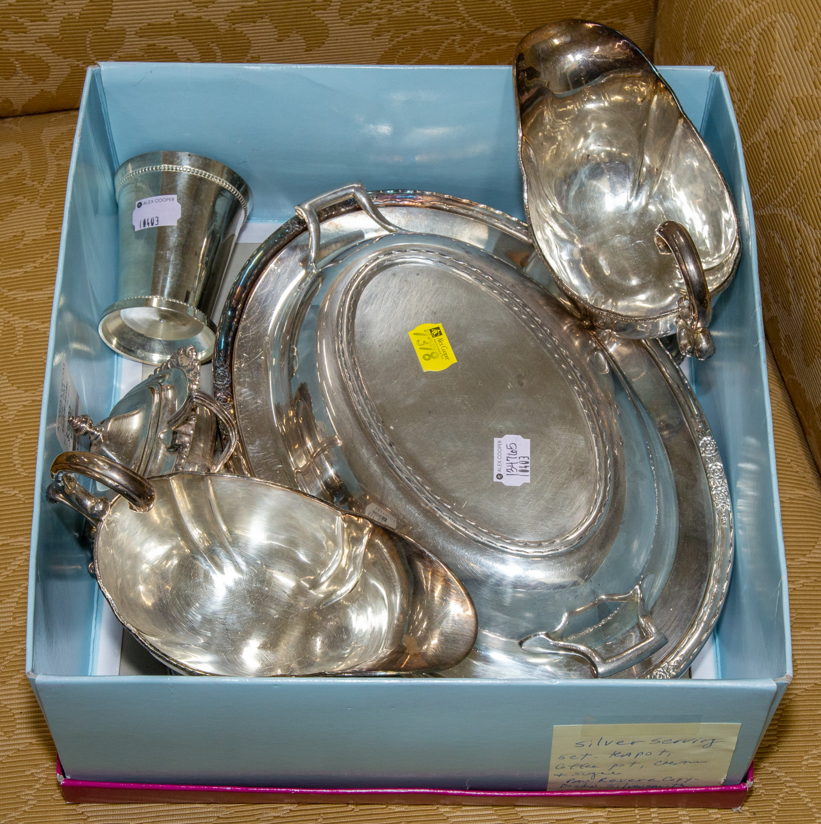 Appraisal: GROUP SILVER PLATED HOLLOWWARE Including an International Silver Co Camille