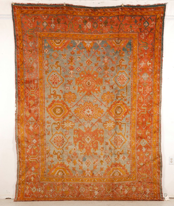 Appraisal: Ushak Small Carpet West Anatolia late th century some moth