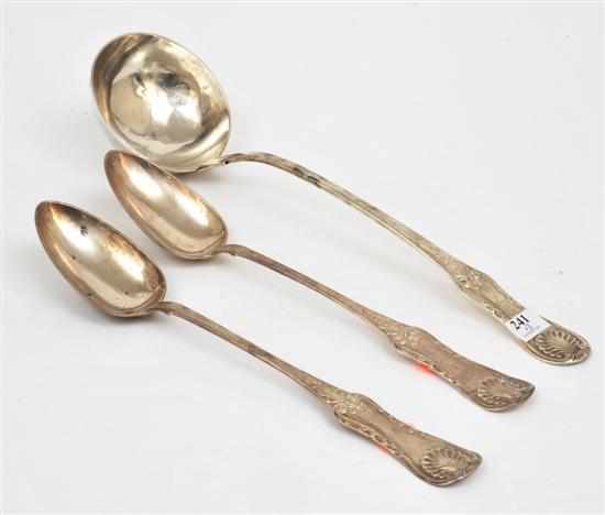 Appraisal: A PAIR OF GEORGE IV KING'S PATTERN SCOTTISH STERLING SILVER