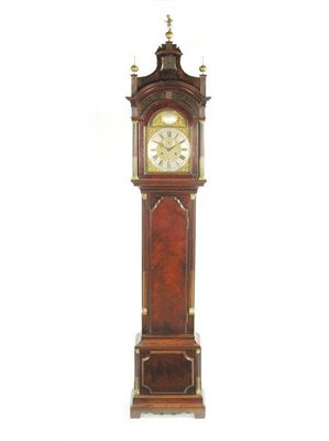 Appraisal: A mid th century mahogany longcase clock the month going