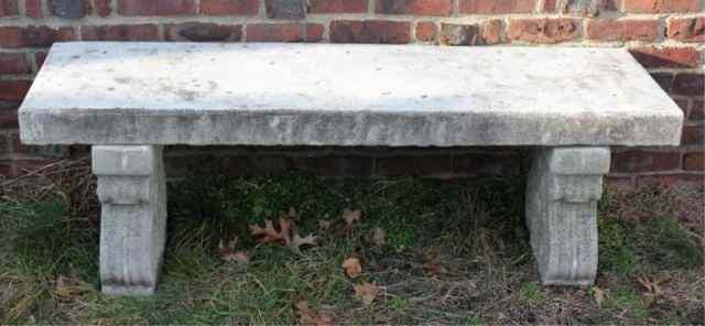 Appraisal: Antique Portland Bench With decoration on Sides From a Bronxville