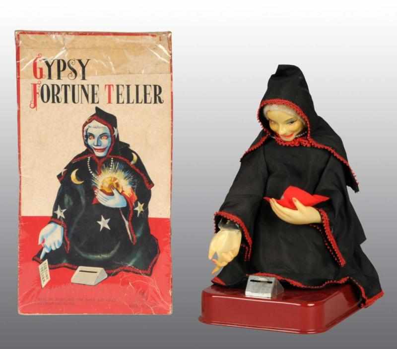 Appraisal: Tin Gypsy Fortune Teller Battery-Operated Toys Description Japanese Working Minor