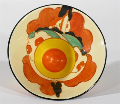 Appraisal: Farmhouse' a Clarice Cliff Bizarre Conical bowl designed by Clarice