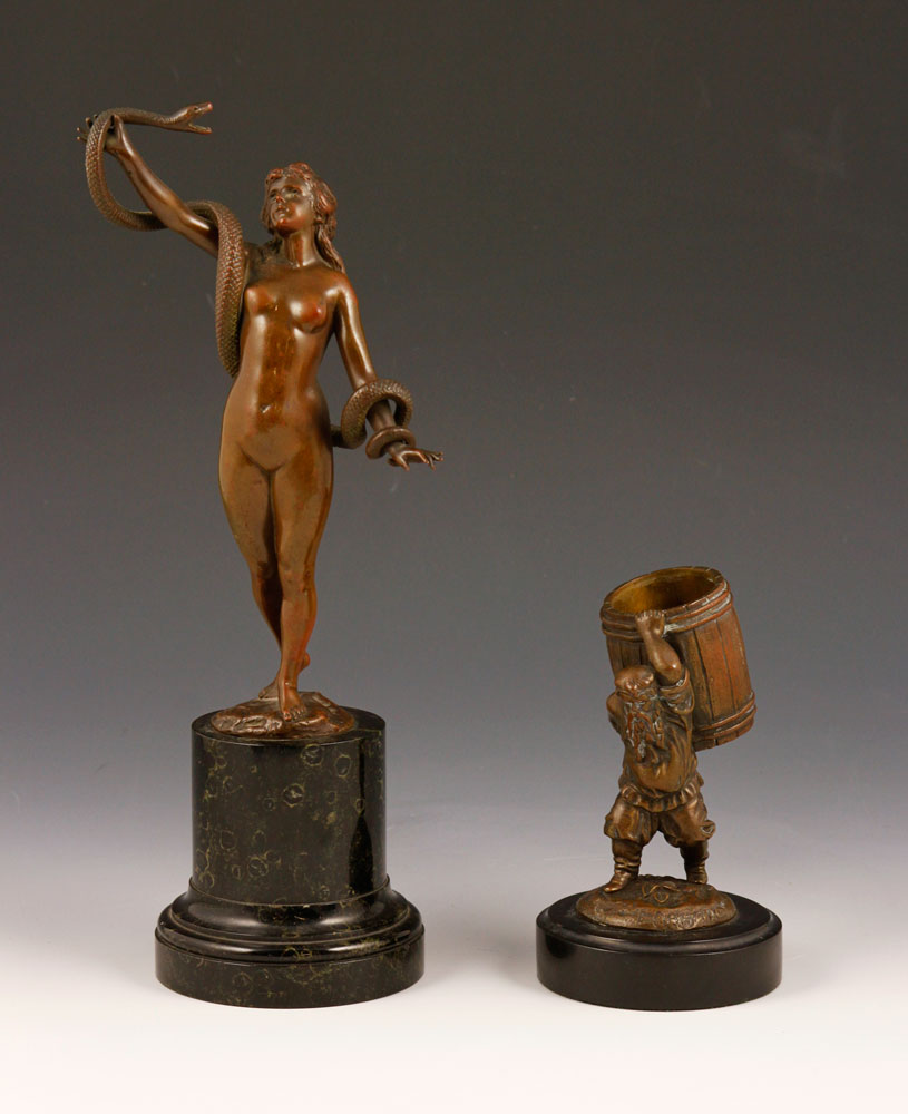 Appraisal: - Bronze Sculptures Lot of two sculptures bronze to include