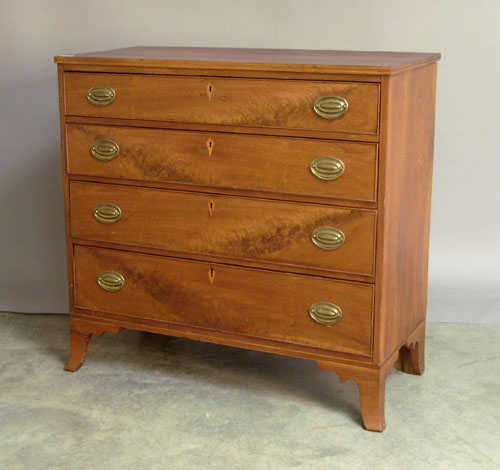 Appraisal: Pennsylvania or Southern Federal walnut chest of drawers early th