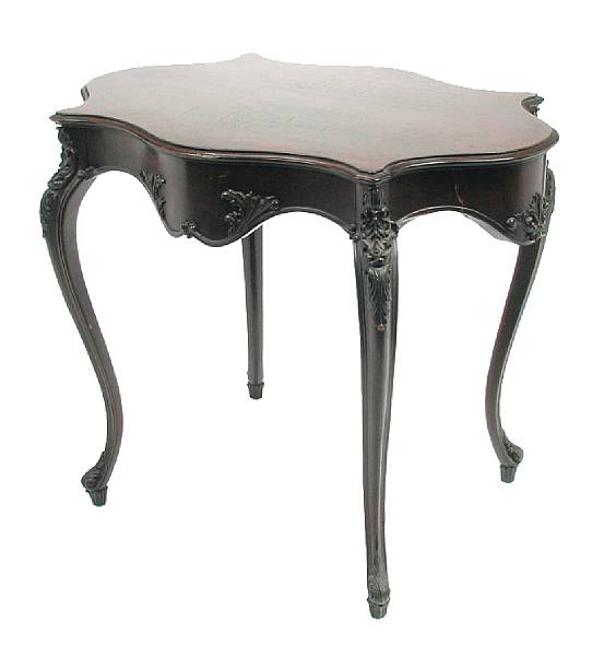 Appraisal: A Louis XV style mahogany occasional table height in width