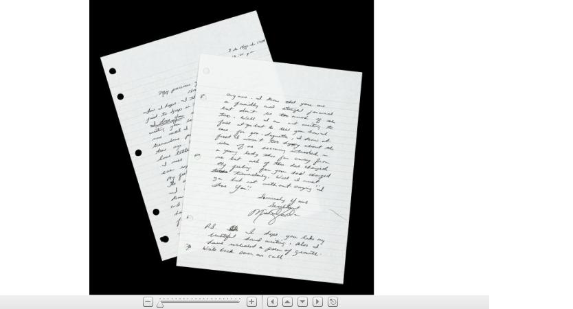 Appraisal: MICHAEL JORDAN Two page Handwritten letter from Michael Jordan to