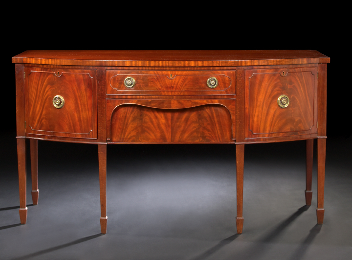 Appraisal: George III-Style Mahogany Sideboard early th century the banded and