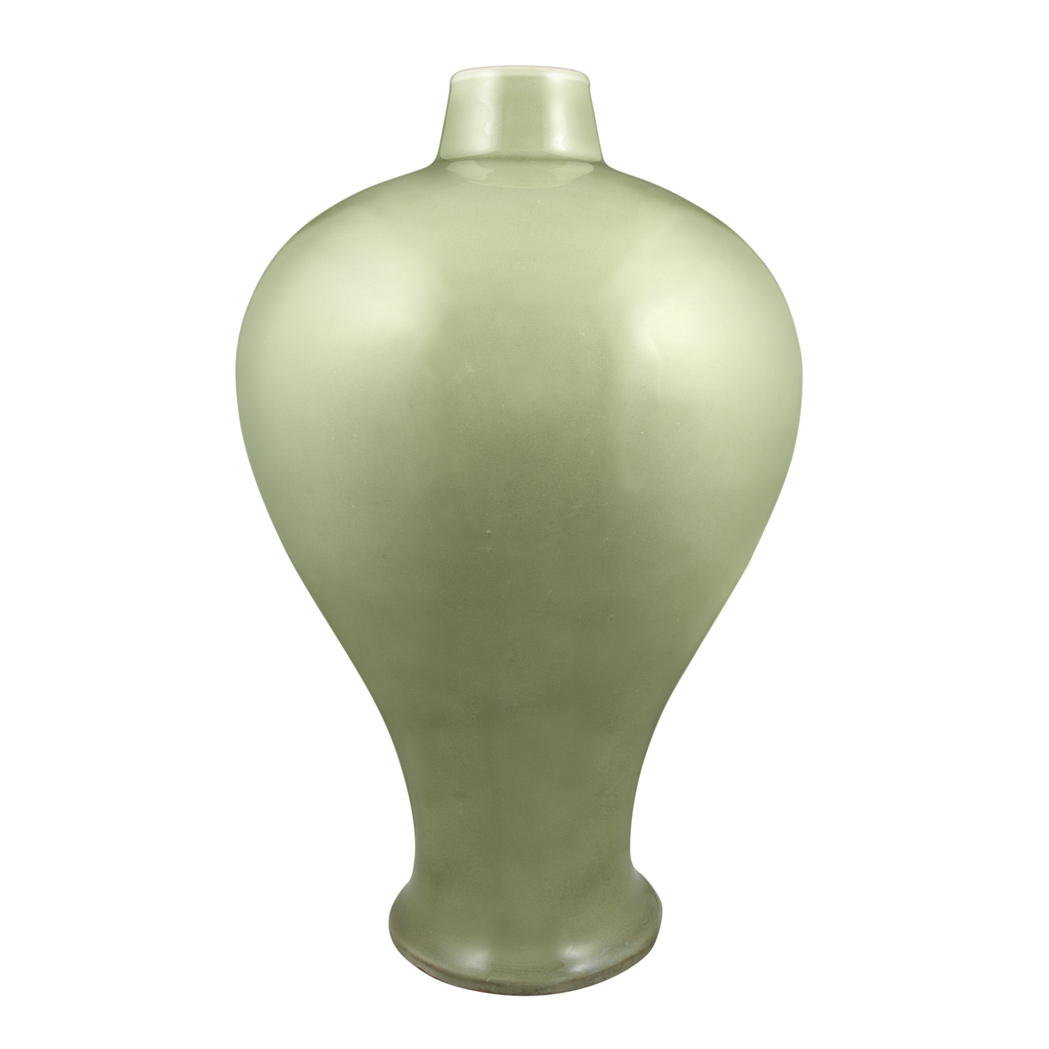 Appraisal: Chinese Longquan Celadon Meiping Ming Dynasty The rounded shouldered body