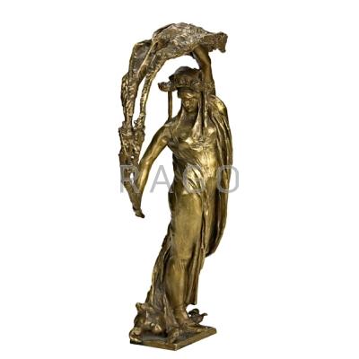 Appraisal: BOHUMIL KAFKA Czechoslovakian - Bronze sculpture of a classical female