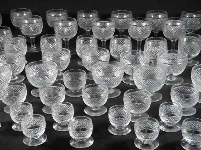 Appraisal: A group of pressed and cut glass stemware with a