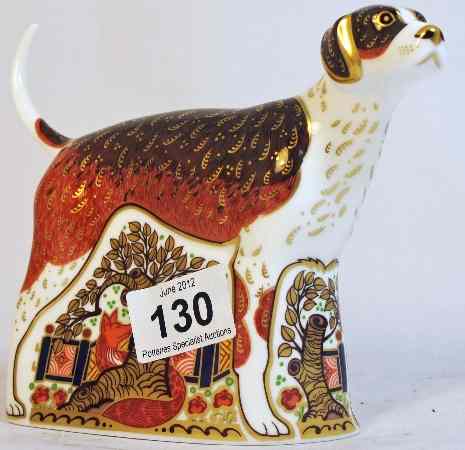 Appraisal: Royal Crown Derby Paperweight Foxhound Boxed