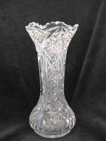 Appraisal: Clark Cut Glass Vase brilliant period signed '' tall heavy